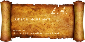 Lukits Adalbert névjegykártya